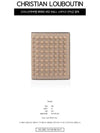 Pharos Spike Half-Wallet Beige - CHRISTIAN LOUBOUTIN - BALAAN 3