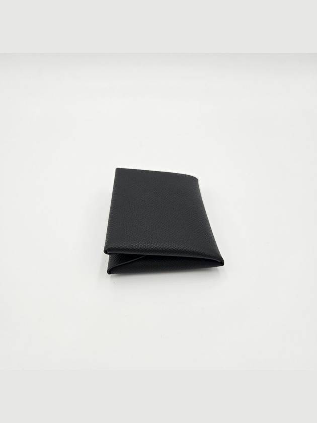 Calvi Duo Card Wallet Noir - HERMES - BALAAN 7