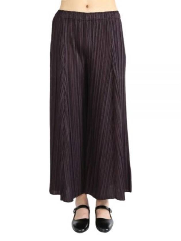 Mellow Pleats Wide Pants Dark Brown - ISSEY MIYAKE - BALAAN 2