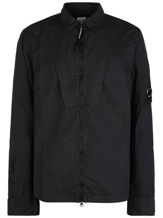 Taylon L Zipped Long Sleeve Shirt Black - CP COMPANY - BALAAN 2