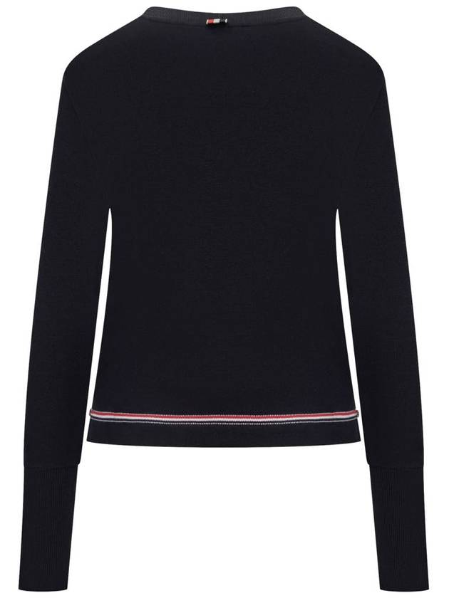 Thom Browne Long Sleeve V-Neck Sweater - THOM BROWNE - BALAAN 2