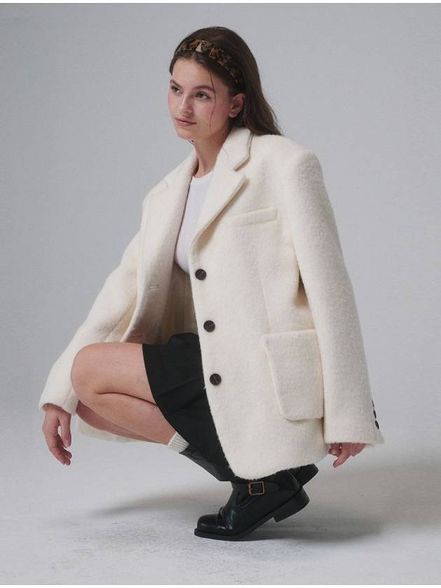 Suri alpaca Overfit Blazer Ivory - OPENING SUNSHINE - BALAAN 3