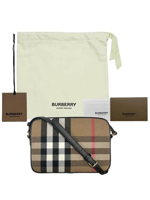 Checked Leather Camera Cross Bag Brown - BURBERRY - BALAAN 10