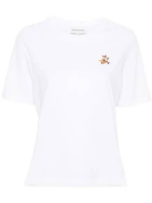 Speedy Fox Patch Comfort Short Sleeve T Shirt White - MAISON KITSUNE - BALAAN 2