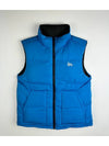 Graffiti Reversible Puffer Vest Mid Blue Black - STUSSY - BALAAN 4