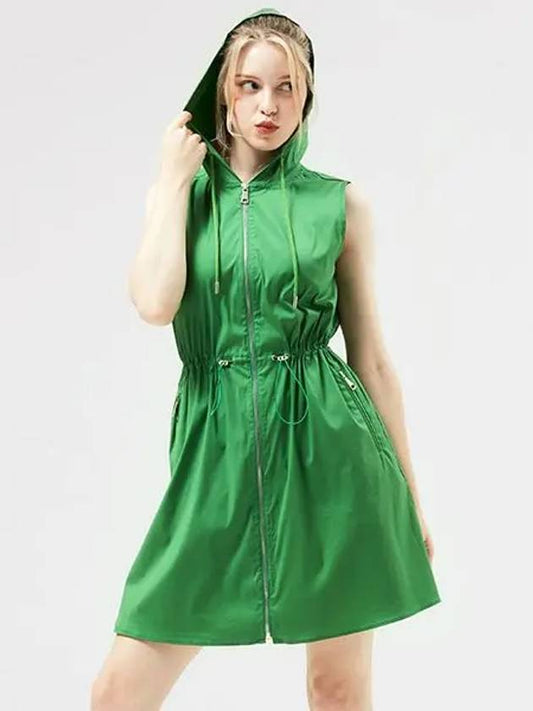 Golf Hooded Sleeveless Dress Green - HENRY STUART - BALAAN 2