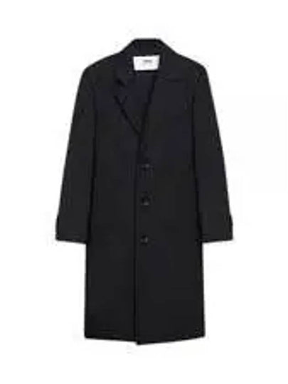 Men's Virgin Wool Single Coat Black - AMI - BALAAN 2