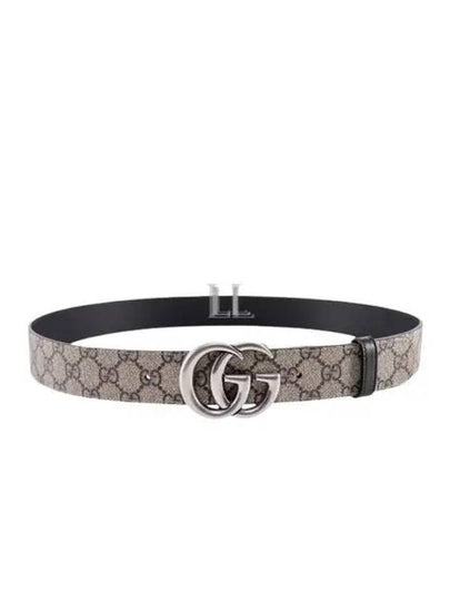 GG Marmont Reversible Leather Belt Beige - GUCCI - BALAAN 2