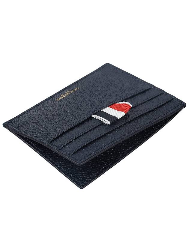 Pebble Grain Anchor Card Wallet Navy - THOM BROWNE - BALAAN 7