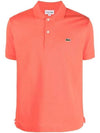 Men's Logo Classic Fit Short Sleeve PK Shirt Orange - LACOSTE - BALAAN.