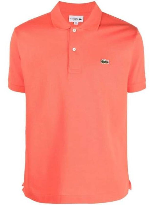 Men's Logo Classic Fit Short Sleeve PK Shirt Orange - LACOSTE - BALAAN 1