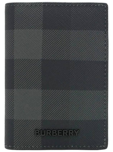 Check Half Card Wallet Grey - BURBERRY - BALAAN 1