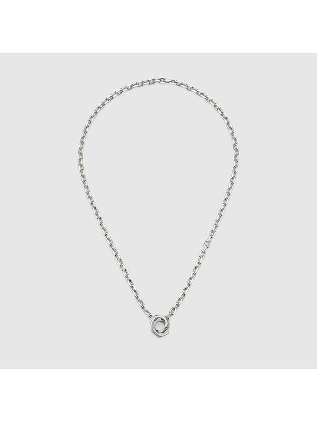 Trademark Chain Necklace Silver - GUCCI - BALAAN 3