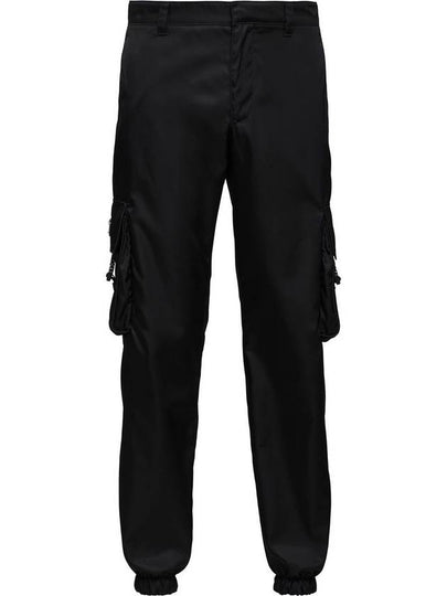 Re-Nylon Buckle Strap Pocket Track Pants Black - PRADA - BALAAN 2