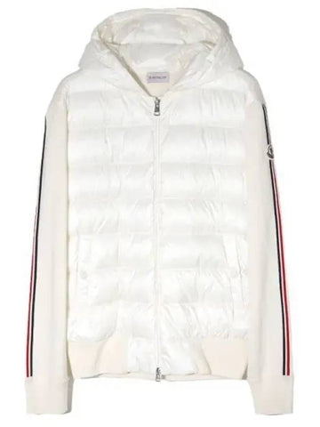 Logo patch padded cardigan men s jumper - MONCLER - BALAAN 1