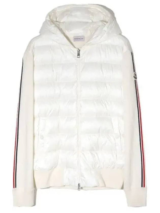 Logo patch padded cardigan men s jumper - MONCLER - BALAAN 1