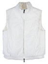 Women's Reversible High Neck Zip-Up Vest White - BRUNELLO CUCINELLI - BALAAN 5