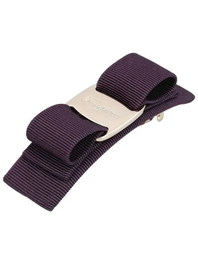 Vara Bow Hair Clip Purple - SALVATORE FERRAGAMO - BALAAN 2