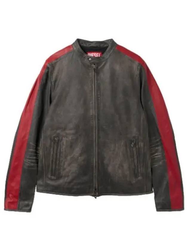 ren jacket black rider leather - DIESEL - BALAAN 1