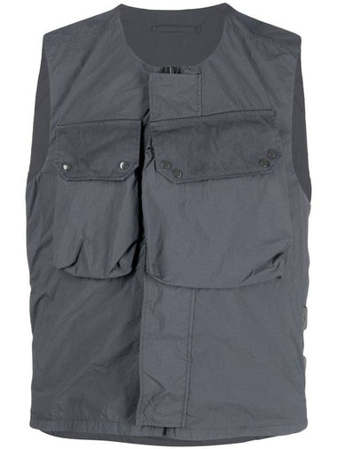 Mid Layer Cotton Vest Grey - TEN C - BALAAN 1