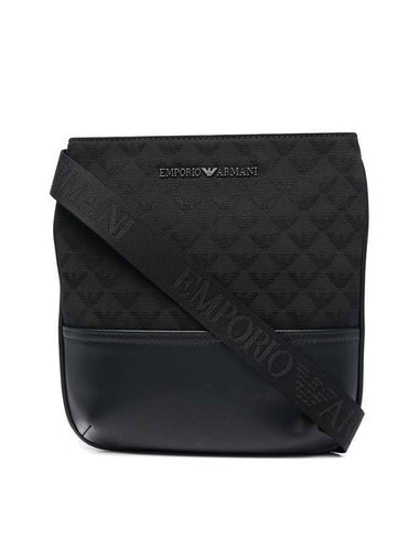 Monogram Jacquard Cross Bag Black - EMPORIO ARMANI - BALAAN 1