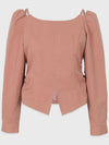 Women's Radiant Puff Slit Blouse Brick Pink - MICANE - BALAAN 8