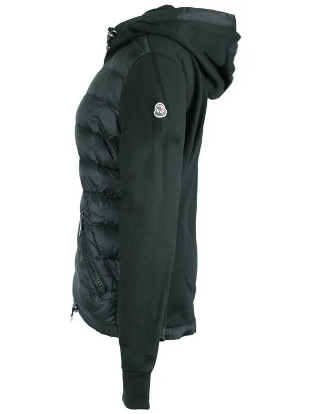 Knit Hooded Lightweight Padded Cardigan Black - MONCLER - BALAAN 4