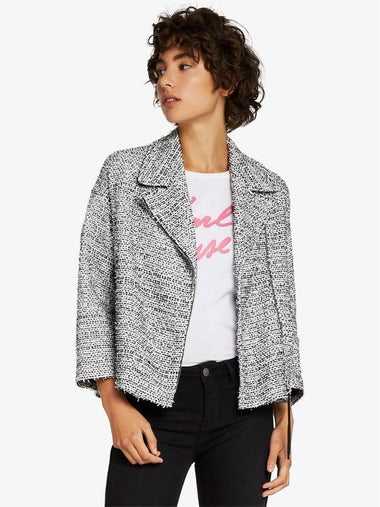 OVERSIZED BOUCLE BIKER JACKET - KARL LAGERFELD - BALAAN 1