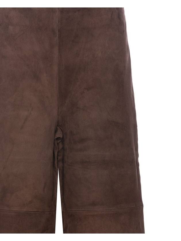 'Karina' Brown Wide Pants In Leather Woman - ARMA - BALAAN 4