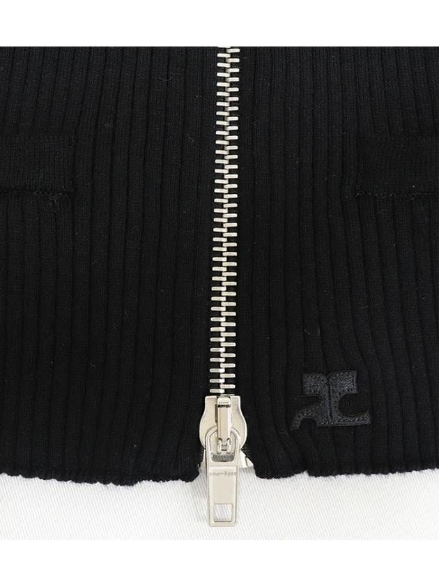 Courr ges black zipper ribbed knit - COURREGES - BALAAN 5