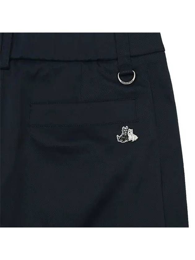 5-quarter A-line cotton touch poly shorts 5704LZWPNAVY - BLACK&WHITE - BALAAN 4