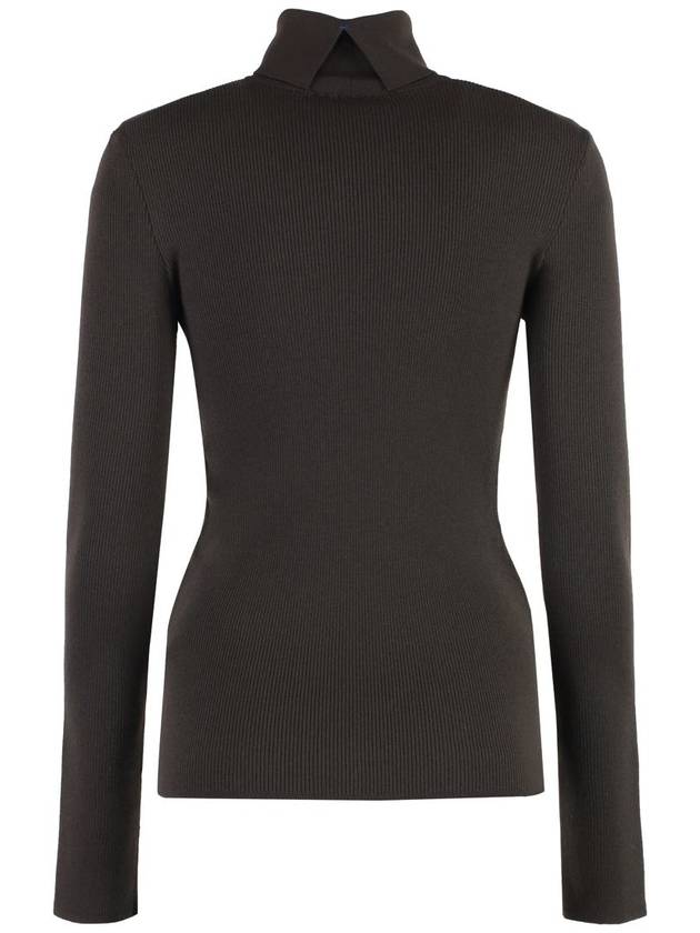 Equestrian Night Wool Blend Turtleneck Otter - BURBERRY - BALAAN 3