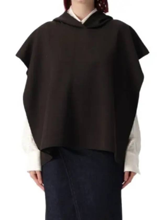 Wool Poncho Brown - FENDI - BALAAN 2