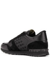 Rockstud Low Top Sneakers Black - VALENTINO - BALAAN 5