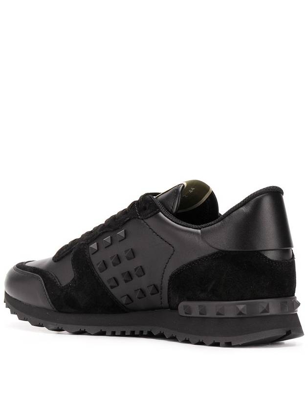 Rockstud Low Top Sneakers Black - VALENTINO - BALAAN 4