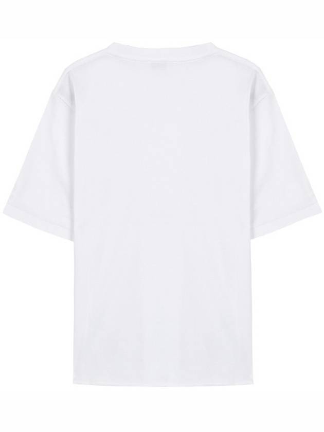 Rive Gauche Short Sleeve T-Shirt White - SAINT LAURENT - BALAAN 3