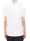 Men's Medium Weight Jersey Tipped Pocket Crewneck Short Sleeve T-Shirt White - THOM BROWNE - BALAAN 6