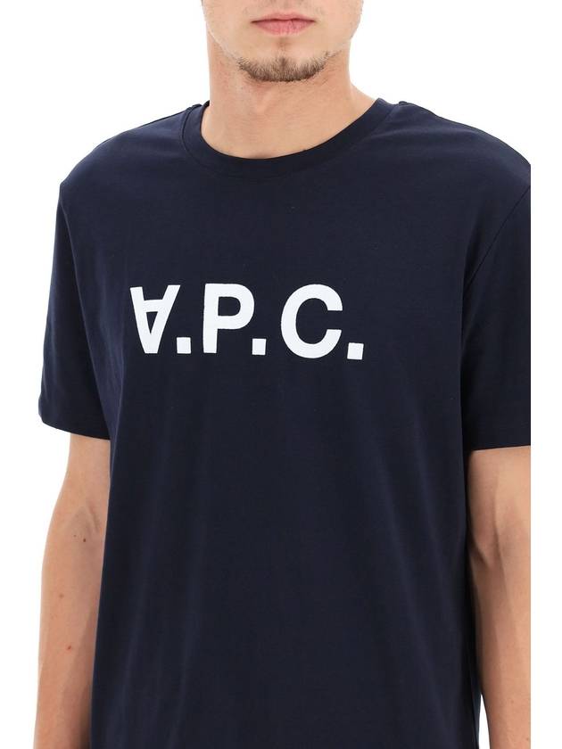 VPC Logo Organic Cotton Short Sleeve T-Shirt Navy - A.P.C. - BALAAN 8