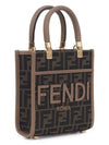 FF Brown Mini Fabric Bag 8BS092ALP3F1AOE - FENDI - BALAAN 4