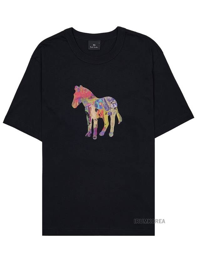 Craft Zebra Print Short Sleeve T-Shirt Black - PAUL SMITH - BALAAN 11