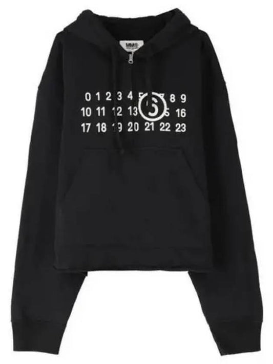 Numeric Logo Zip Hoodie Sweatshirt Black - MAISON MARGIELA - BALAAN 2