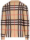 Check Technical Cotton Blend Cardigan Archive Beige - BURBERRY - BALAAN 4