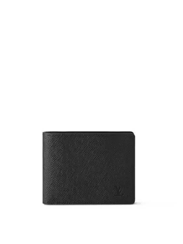 Multiple Taiga Leather Half Wallet Black - LOUIS VUITTON - BALAAN 2