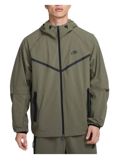 Tech Woven Full Zip Windbreaker Medium Olive - NIKE - BALAAN 1