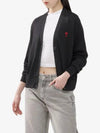 Heart Logo Wool Cardigan Black - AMI - BALAAN 2