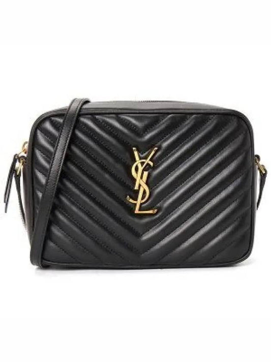 Lou Logo Quilting Cross Bag Black - SAINT LAURENT - BALAAN 2