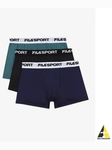 UNDERWEAR Sports Aero Cool Men s Draw 3 Pack FI4DRG1613MBLK - FILA - BALAAN 1