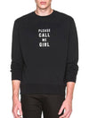 11Th Anniversary Call Me Girl Typo Sweatshirt Black - ACNE STUDIOS - BALAAN 4