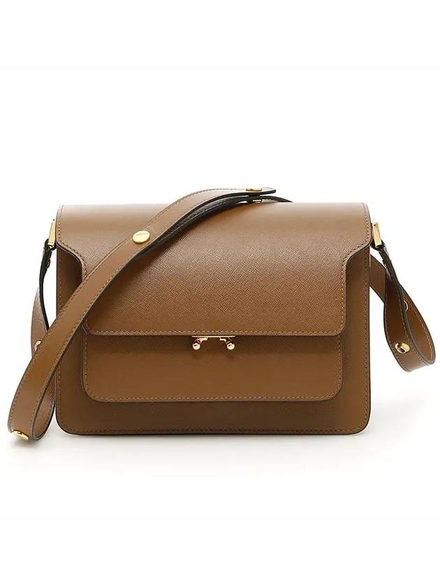 Saffiano Trunk Medium Shoulder Bag Brown - MARNI - BALAAN 2