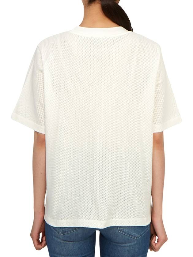 Mae Pique Mesh Short Sleeve T-Shirt White - A.P.C. - BALAAN 4